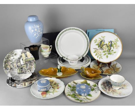 A Collection of Various Ceramics to Comprise Wedgwood Jasper ware, Spode Ginger Jar, Portmeirion Plates, Series Plates to Inc