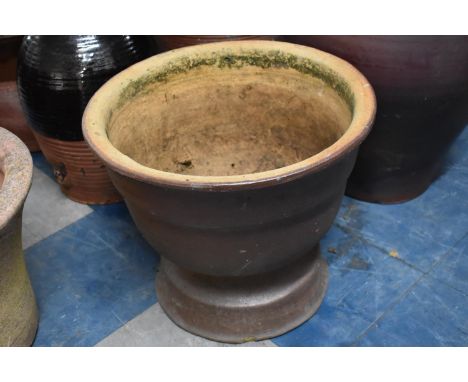 A Salt Glazed Ceramic Circular Planter, 43cms Diameter 