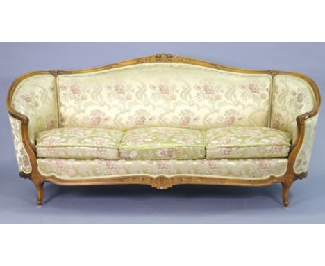 A 20th century five-piece satin birch salon suite in the Louise XVI style by Lani of Malmo, Sweden (Larson &amp; Nilsson) com