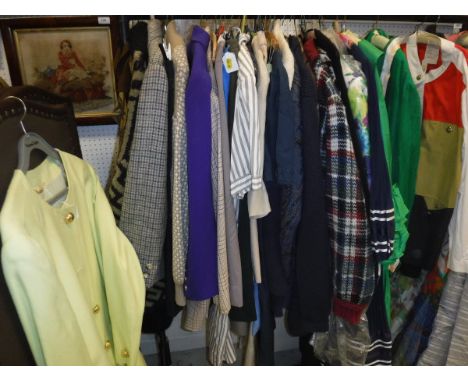 A large collection of vintage 1980's and later Celine clothing to include cardigans, suede jacket, dress, skirt suits, etc