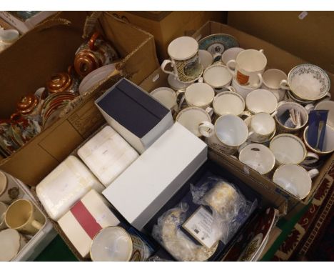A collection of Japanese eggshell china tea wares to include cups, bowls, saucers, etc, together with two boxes of assorted c