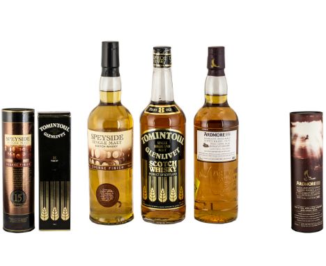 A Collection of Fine Silver Malt Whiskies ( 3 ) In Total. Comprises 1/ Tomintoul - Glenlivet Single Highland Malt Whisky, 8 Y