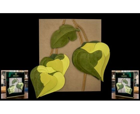 Rolex - Official Superb and Original Medium Sized Artwork - Shop Window Display Panel / Board with 3D Effect. ' Leaf and Flow