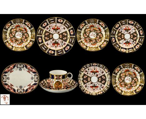 Royal Crown Derby and Derby Crown Porcelain Co Collection of Assorted Ceramic Pieces ( 9 ) Pieces In Total. Various Dates - 1