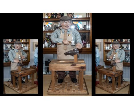 Advertising Automaton Interest Shop Display Mechanical Figure Mid 20th Century animated display model in the form of a Cobble