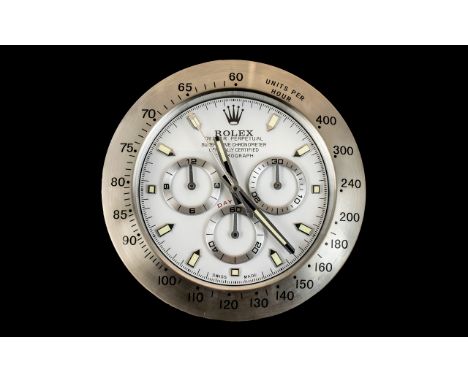 A Fashion Daytona Wall Clock, battery movement, diameter 13.5".