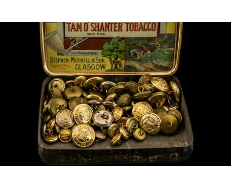 Large Collection of Military Uniform Buttons, Army and Navy, comprising various different makes and designs including J.R.Gau