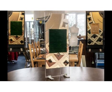 Rolex Official - Superb and Original Large Shop Window Display / Stand, Made of Luxury Coloured Leather Overlaid on Perspex I