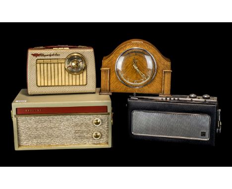 A Mixed Electrical Lot, to include a Phillips Disc Jockey Junior Turntable, a Goodman's Rhapsody Radio, another radio, and a 