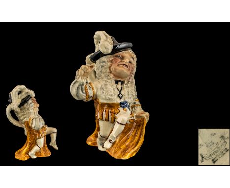 Shorter &amp; Son Staffordshire Doyly Carte Opera Co Hand Painted Ceramic Character Jug of Large Size. c.1930's. ' Duke of Pl