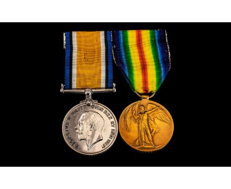 WW1 Pair British War &amp; Victory Medal Awarded To 4836E S  R HOLTBY ENGN R.N.R