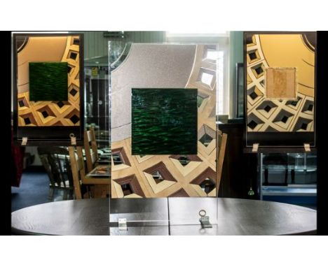 Rolex Official - Superb and Original Large Shop Window Display / Stand, Made of Luxury Coloured Leather Overlaid on Perspex, 