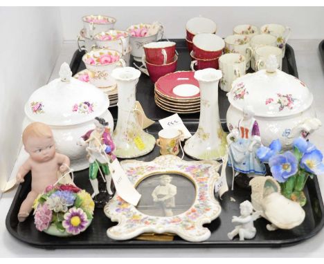 A Royal Worcester 'Roanoke' pattern coffee service, comprising six coffee cups and saucers; Coalport coffee service; Royal Wo