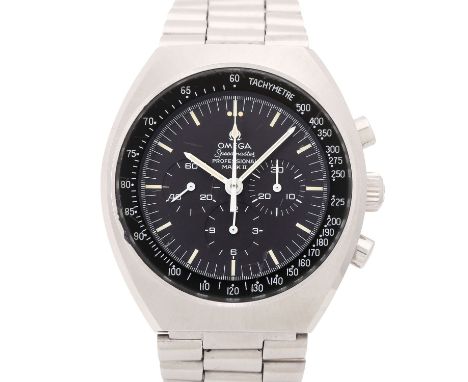 OMEGA Speedmaster Mark II Chronograph Herren Armbanduhr ca. 1970. Edelstahl. Band mit Faltschließe. Handaufzugswerk Kal. 861,