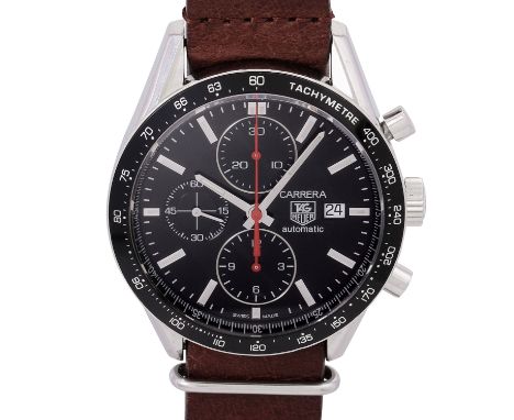 TAG HEUER Carrera Herren Armbanduhr, Ref. CV2014. Aus 2010. Edelstahl. Automatik-Werk Kal. 16 (Basis ETA 7750), sehr gute Gan