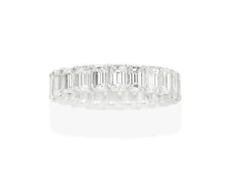DIAMOND ETERNITY RINGStep-cut diamonds, diamonds approx. 5.00cts total, ring size approx. JFor further information on this lo