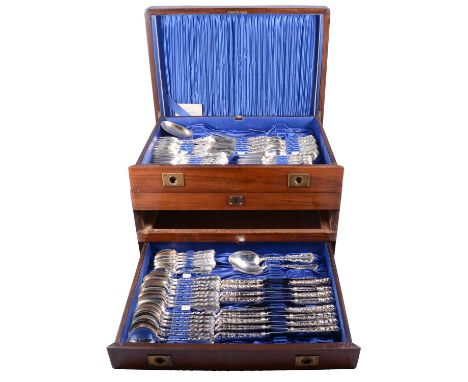 Canadian Sterling Silver 'Louis de France' eight-place canteen of cutlery, comprising, eight dinner forks, eight dessert fork