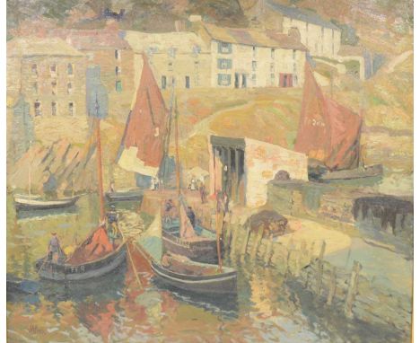 John Anthony Park,Quayside, Polperro, and Coombes, Polperro,a pair, oil on canvas, signed,85x100cm.Qty: 2Condition report:Coo