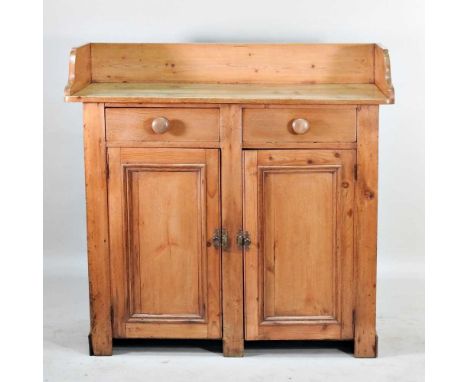 An antique pine chiffonier, with a gallery back102w x 55d x 107h cm 