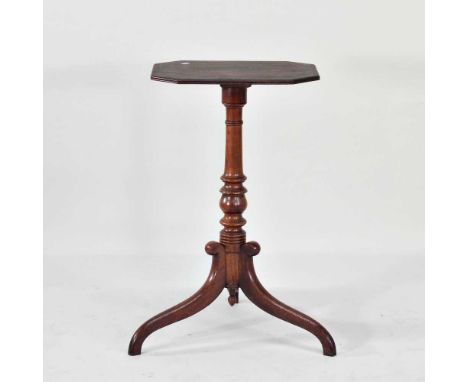 A 19th century mahogany occasional table, on a downswept tripod base55w x 48d x 72h cm