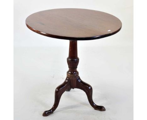 A George III mahogany tilt top occasional table, on a tripod base72w x 70d x 73h cm