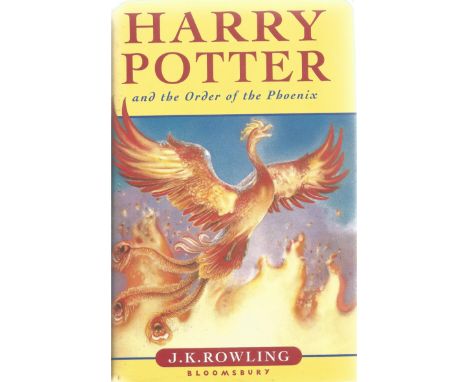 Harry Potter and the Order of the Phoenix by J K Rowling Hardback Book 2003 First Edition published by Bloomsbury Publishing 