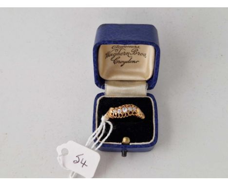 AN EDWARDIAN DIAMOND RING, Birmingham 1904, 18ct, size S, 3.6 g