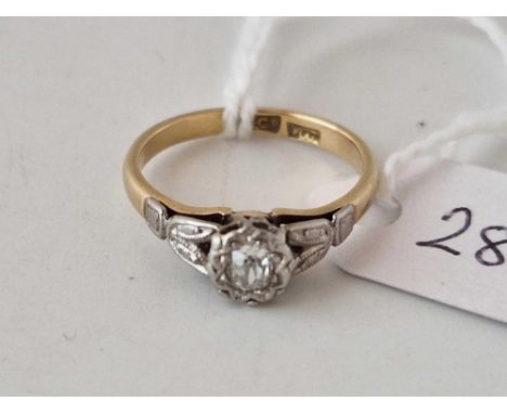A solitaire diamond ring, 18ct, size L, 2.6 g