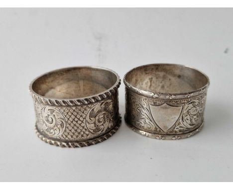 A Victorian Chester napkin ring 1898 and another, 44g