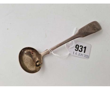 A Victorian Exeter fiddle cream ladle, 1838 by WRS
