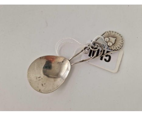 Another caddy spoon with decorated handle by BS &amp; Co