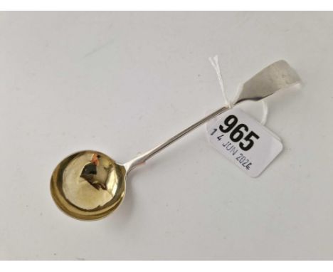 An Exeter Victorian cream ladle with gilt bowl, 1873 by JW &amp; Co