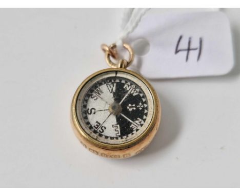 A compass fob 9ct