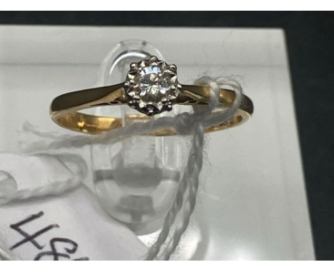 A solitaire diamond ring, 18ct, size O, 2.3 g