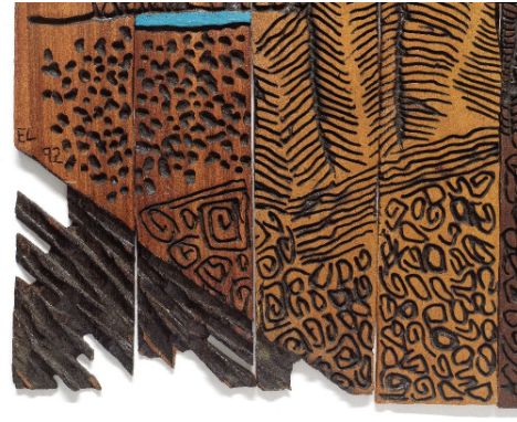 El Anatsui (Ghanaian, born 1944)Migrations, 1992 signed and dated 'EL/ 92' (lower left of panel 1); each panel is numbered fr