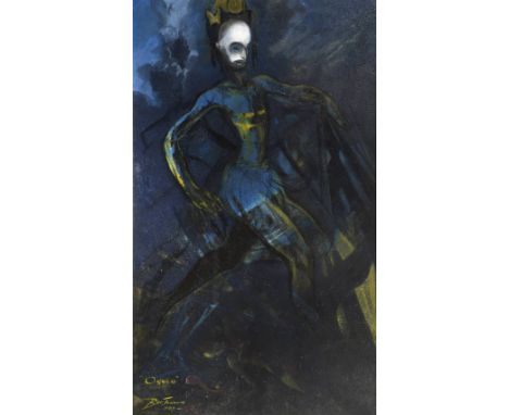 Benedict Chukwukadibia Enwonwu M.B.E (Nigerian, 1917-1994)Ogolo titled, signed and dated 'OGOLO/ BEN ENWONWU/ 1989' (lower le