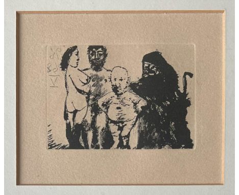 Pablo Picasso (1881-1973) Petit Vieux flatté, la Célestine, laut Rückseite Exemplar Nr. 313, Éditions de l'Atelier Crommelync