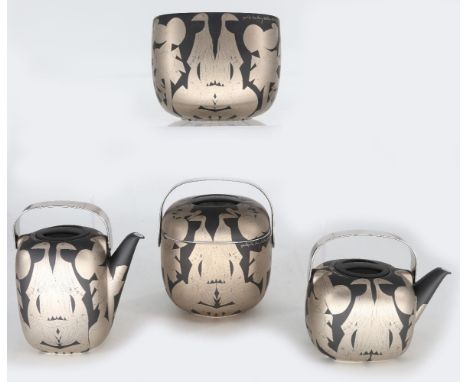 Rosenthal, Suomi, Edition H.A.P. Grieshaber, Teekanne, Kaffeekanne, großes Schüssel und Eiskühler mit Deckel, jedes der vier 