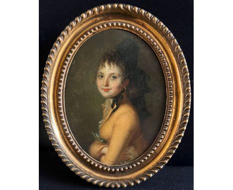 Margaret Anna GEIGER (1783-1809), Damenbildnis, rücks. bez.: Lissette Morich peint par Margaretha Geiger à Schweinfurth 1805,