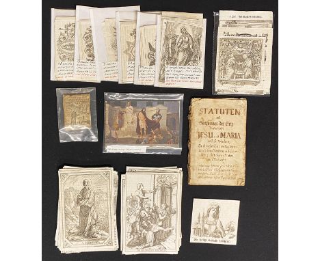 Religiöses Konvolut: Handschriftliche Satuten, 1794, "Statuten und Satzungen der Erzbruderschaft Jesu und Maria des H.H. Rose