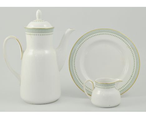 Royal Doulton "Berkshire" pattern tea and dinner service to include: six coffee cups and saucers, gravy boat and stand, oval 