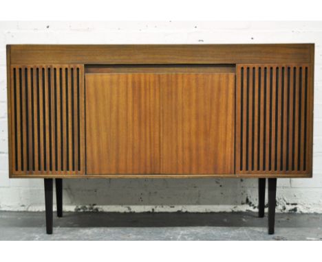 "Marconiphone" teak case radiogram, complete with a Garrard deck, width 118cm.