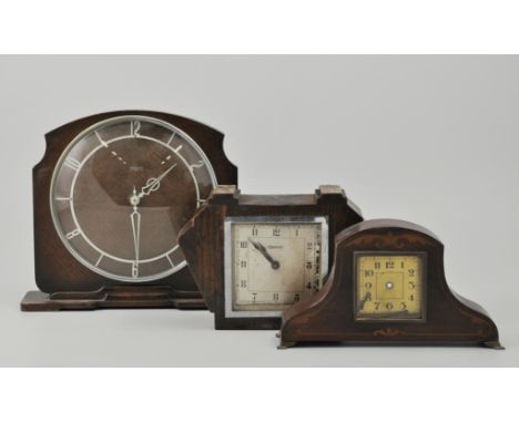 Collection of mantel clocks, clock cases etc, (2 boxes).