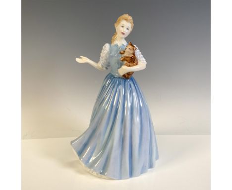 Glossy figural colored in light and dark blue was created for the Michael Doulton Events. Figural is signed. Royal Doulton ba