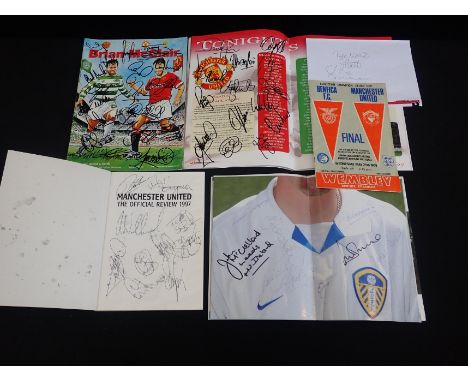 SIGNED FOOTBALL PROGRAMMESsigned Manchester United testimonial programmes, players including; David Beckham, Ryan Giggs, Roy 