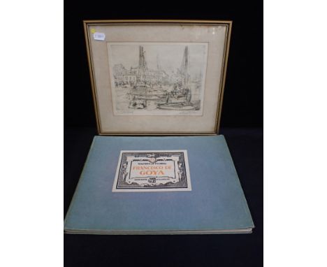 ARTHUR HENRY KNIGHTON HAMMOND 1875-1970: HARBOUR SCENEartists proof etching, framed, 30.5 x 26.5cm, with a 'Masters of Etchin