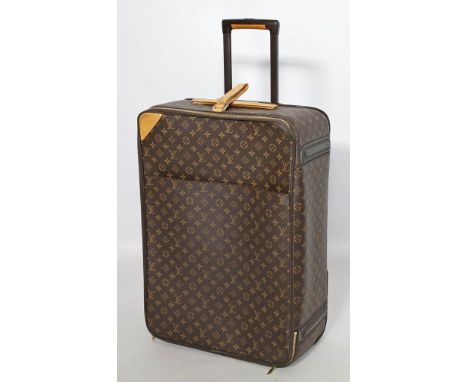 Vintage-Koffer "Pégase 65", Louis Vuitton. Monogram Canvas, hellbraune Beschläge, gem. "LOUIS VUITTON PARIS made in France"- 