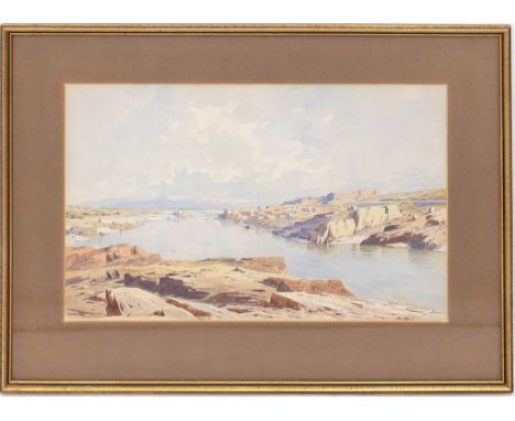 Fischer, Ludwig Hans (1848 Salzburg - 1915 Wien) Ansicht der Stadt "Attok am Indus" in Pakistan, so re. u. betitelt und sign.