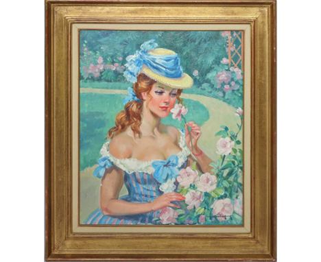 Leliepvre, Eugène (1908 Montreuil - Paris 2013) Brustportrait einer jungen Frau. Öl/Lwd., re. u. sign. 66x 54 cm. R.