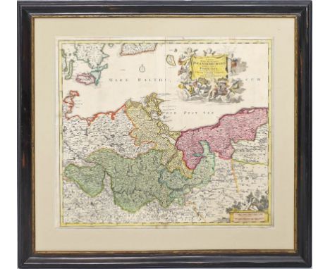 Homann, Johann Baptist (1664 Oberkammlach - Nürnberg 1724) Karte "BRANDENBURGICI", so in der Platte betitelt. Handkolorierter